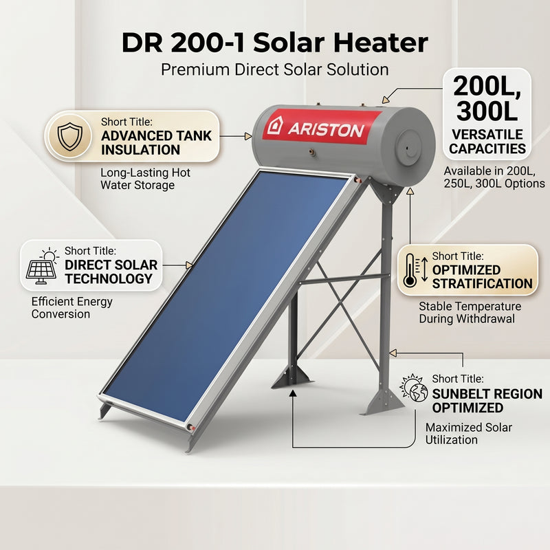 Load image into Gallery viewer, Ariston Solar Water Heater Kairos Thermo GR -1, 200 L