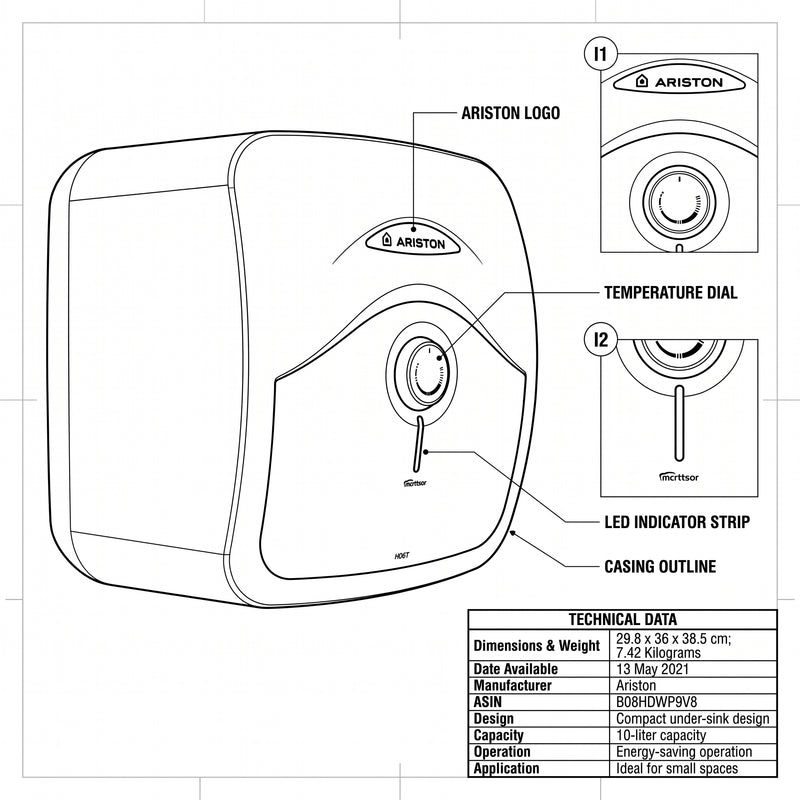 Load image into Gallery viewer, Ariston ANDRIS R 10 L Undersink Unvented Electric Storage Water Heater