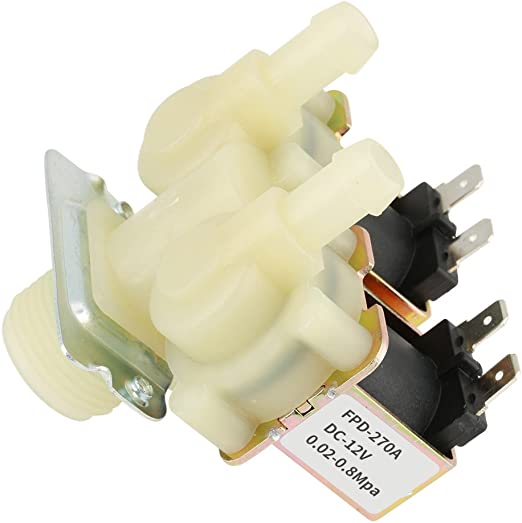 Load image into Gallery viewer, DN20 G3/4 DC 12V Dual Head Water Inlet Solenoid Valve for Washing Machine Normally Closed