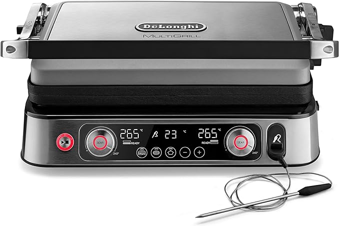 Load image into Gallery viewer, De’Longhi MultiGrill 1100 Electric Grill with Special App Model CGH1112DP 2200 W Silver Color