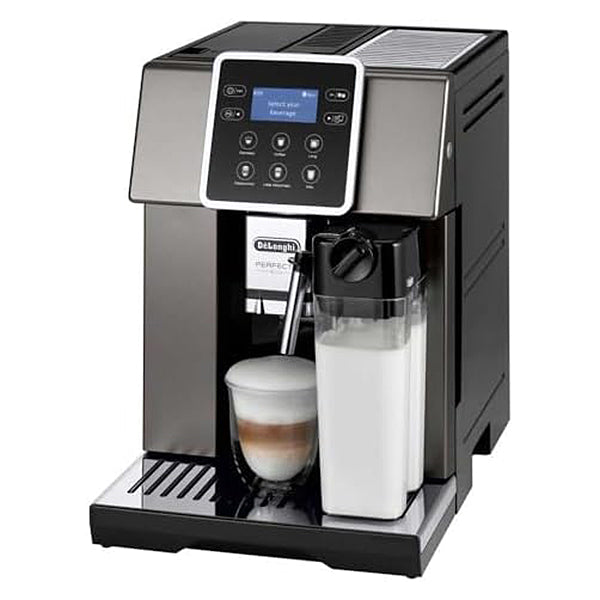 Load image into Gallery viewer, De’Longhi Perfecta Evo Automatic Coffee Maker in Beans ESAM420.80.TB, Espresso, Cappuccino, Titanium, 1.8 L, Black