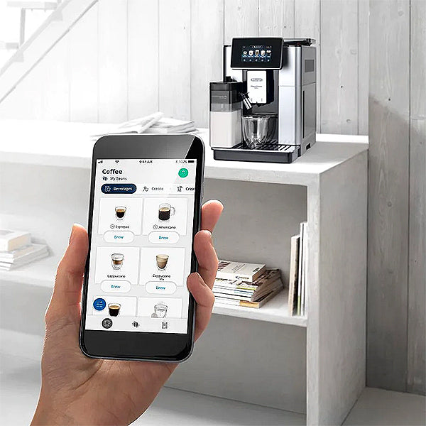 Load image into Gallery viewer, Delonghi Fully Automatic Coffee Machine, ECAM610.55.SB Black Silver