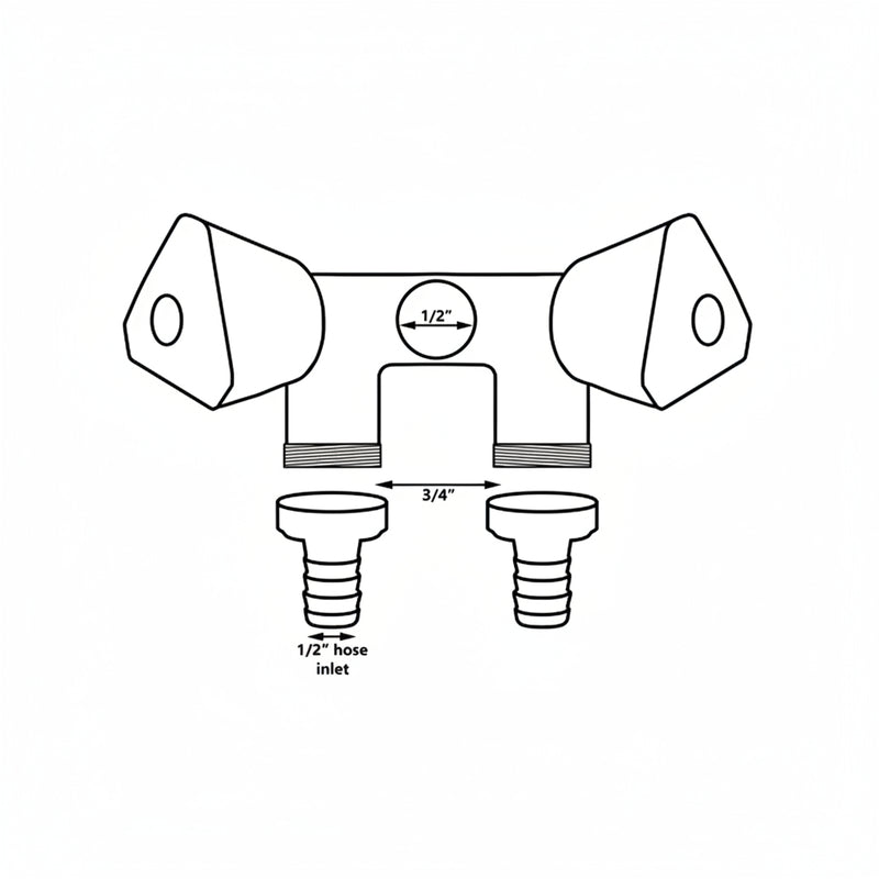Load image into Gallery viewer, Double Connecting Valve Washing Machines Dishwasher with Additional Inlet