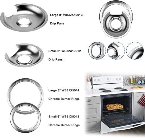 Load image into Gallery viewer, Drip Pans 2 2 Small 6 for Electric Stove Burner''