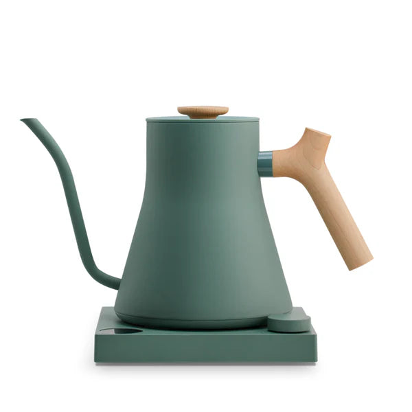 Load image into Gallery viewer, Fellow Stagg Kettle EKG 0.9L - Smoke Green & Maple Wooden Handle
