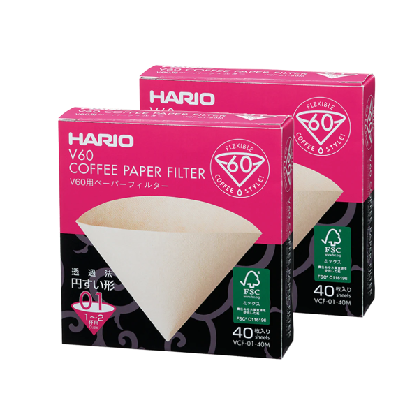 Load image into Gallery viewer, Hario V60 Coffee Paper Filters VCF-01-40W: Sleek Japanese Design