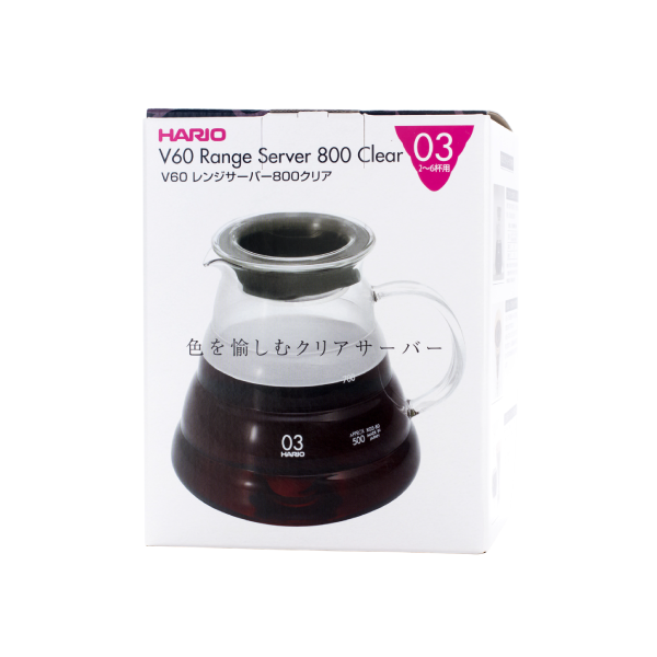 Load image into Gallery viewer, Hario V60 Range Coffee Server XGSR-80-TB 800ml: Clear glass