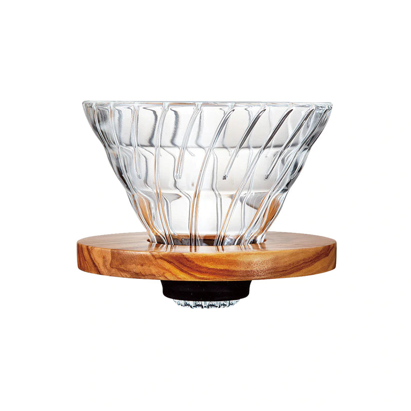 Load image into Gallery viewer, Hario V60 02 Glass and Olive Wood