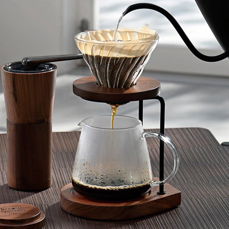 Load image into Gallery viewer, Hario V60 Glass Dripper Walnut image 2