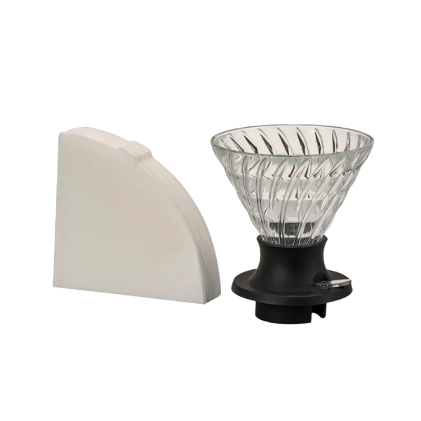 Load image into Gallery viewer, Hario V60 Immersion Switch Coffee Dripper 02 – Hybrid Pour Over & Immersion Brewer, Heatproof Glass, Adjustable Extraction