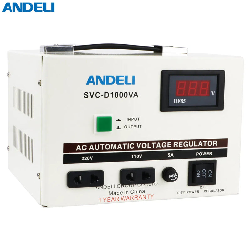 Load image into Gallery viewer, Andeli AC Voltage Stabilizer SVC 1000 VA 1 KW Single (1) Phase 220V