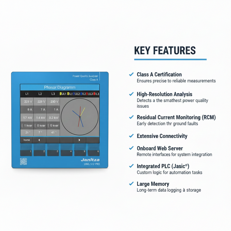 Load image into Gallery viewer, Janitza Power Supply Analyzer UMG 512 PRO 95V 240V AC UL