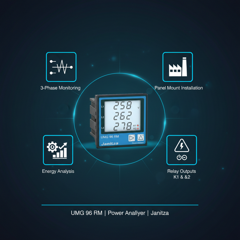 Load image into Gallery viewer, Janitza UMG 96 RM-M Multi-functional Energy Analyzer
