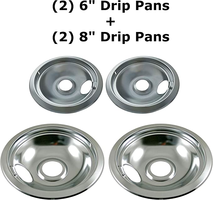 Load image into Gallery viewer, Electric Stove Kitchen Basics Replacement Chrome Drip Pans for Frigidaire