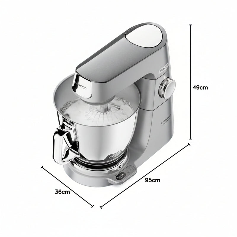 Load image into Gallery viewer, Kenwood Kitchen Machine Titanium Chef Baker XL Silver KVL85.704SI