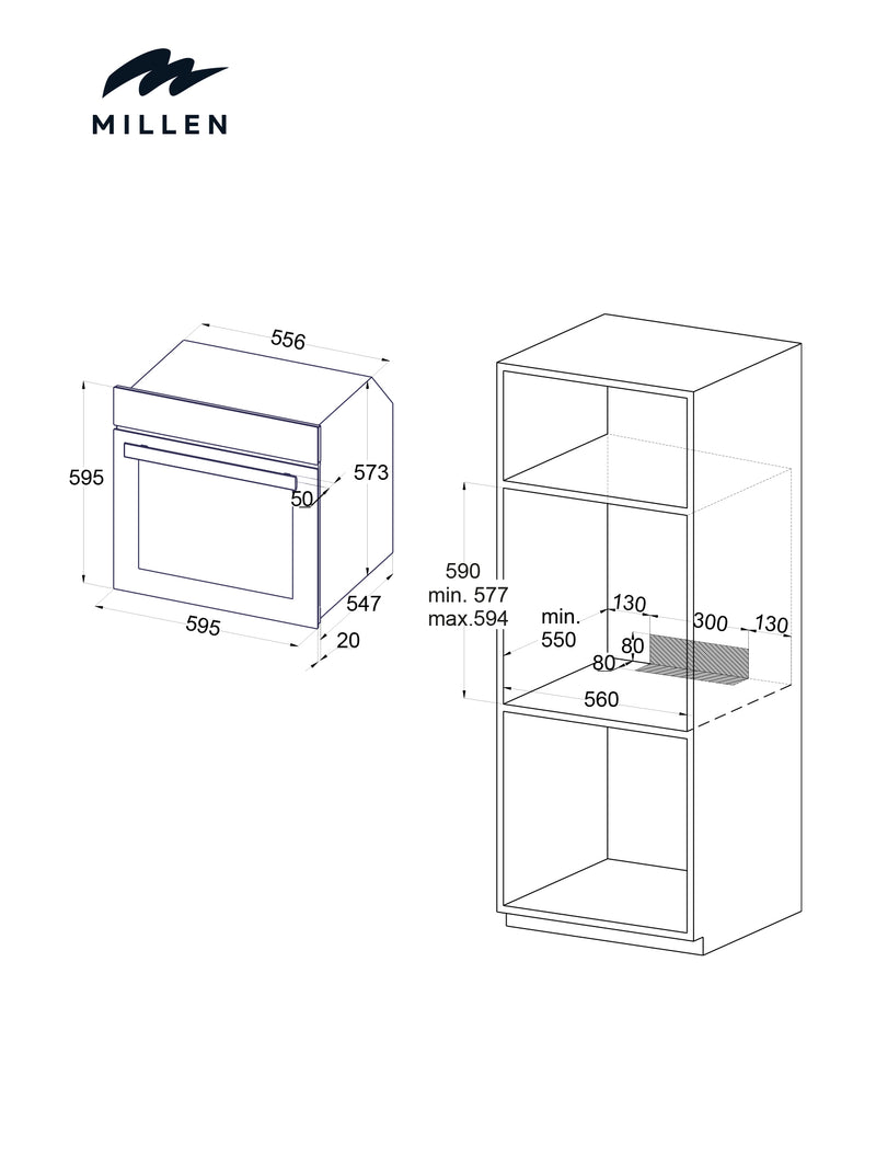 Load image into Gallery viewer, Millen Kitchen Oven MEOP 6004 BB