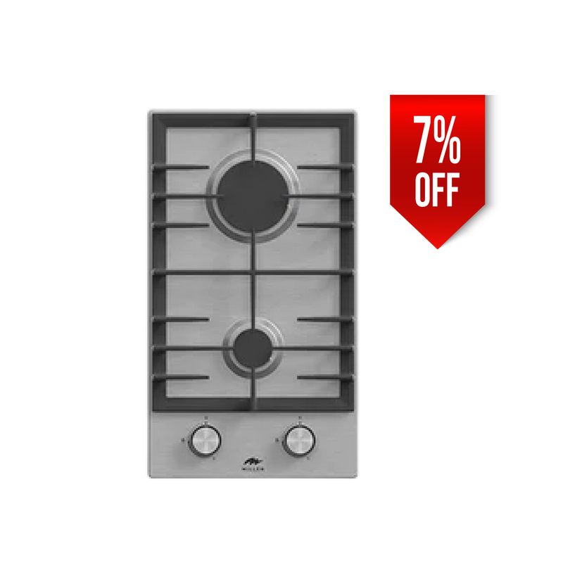 Load image into Gallery viewer, Millen 30cm Built-in 2 Burner Gas Hob MGH 3001 IX Stainless Steel 3900W, 3 Year Warranty