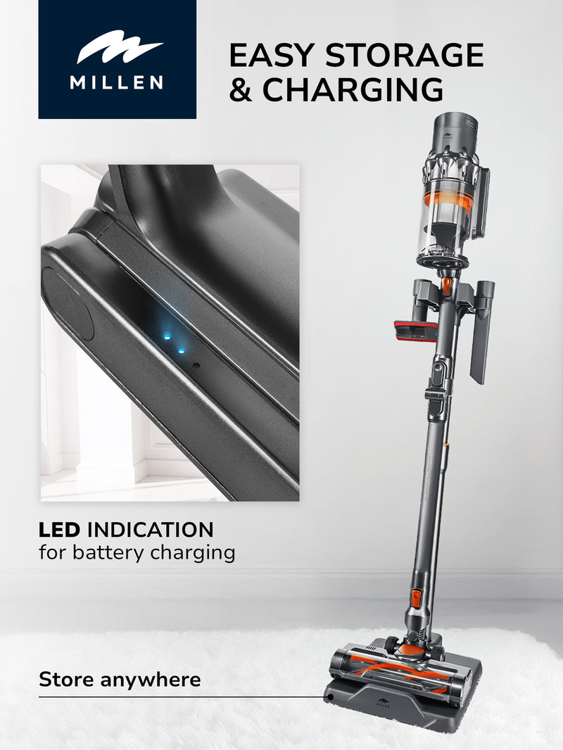 Load image into Gallery viewer, MILLEN Cordless Stick Vacuum Cleaner – Powerful, Lightweight & Versatile – MVCS7073