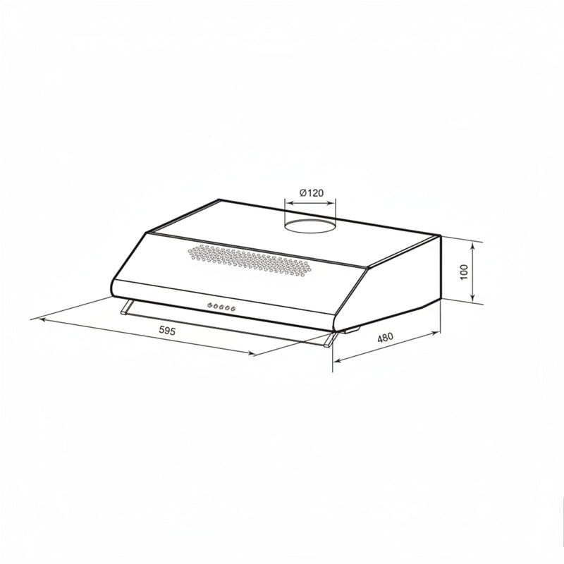 Load image into Gallery viewer, Millen 60cm Under Cabinet Black Range Hood MKH 603 BL 80W, 3 Year Warranty