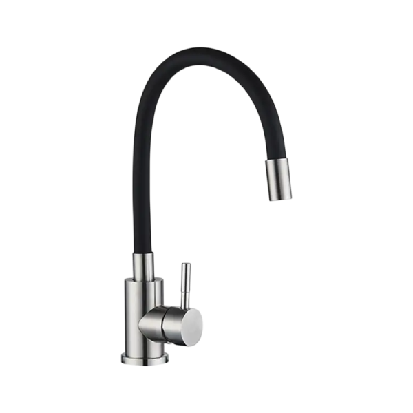 Load image into Gallery viewer, MILLEN Single Lever Kitchen Faucet Mixer with 360° Swivel, Brushed Stainless Steel With Silicone Spout - MM03SILBR, 1Y Warranty