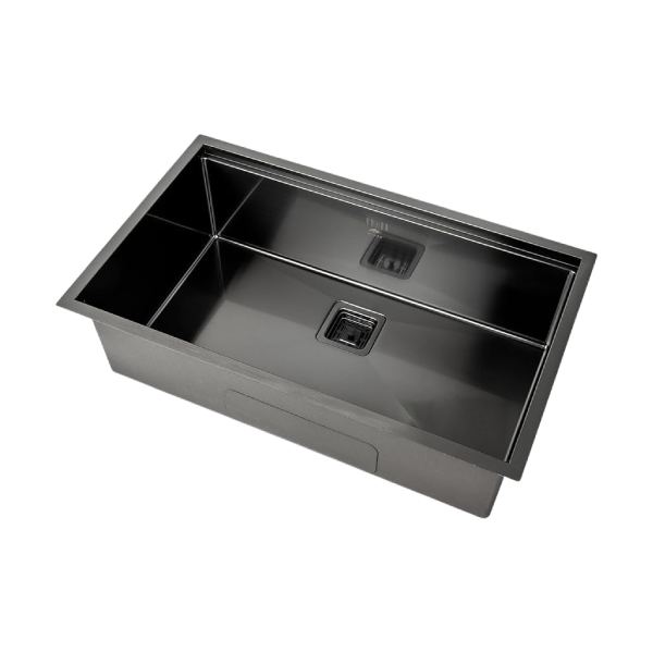 Load image into Gallery viewer, Millen Premium Handmade Undermount Single Bowl Sink With Accessories - SUS 304 Stainless Steel, Soundproof, Gunmetal Satin Finish - MS15835025GM