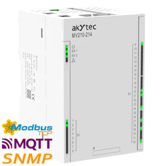 Akytec MV210-214, MV210-221, MK210-311, MK210-312 Digital Input Modules (DI, Modbus TCP, Ethernet)