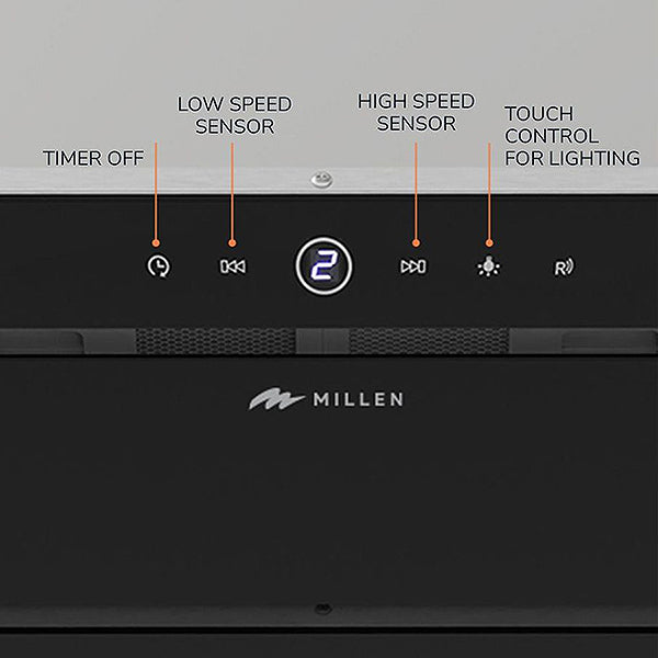 Load image into Gallery viewer, Millen 70cm Built-in Range Hood MBKHG 902 BL 230W, 3 Year Warranty