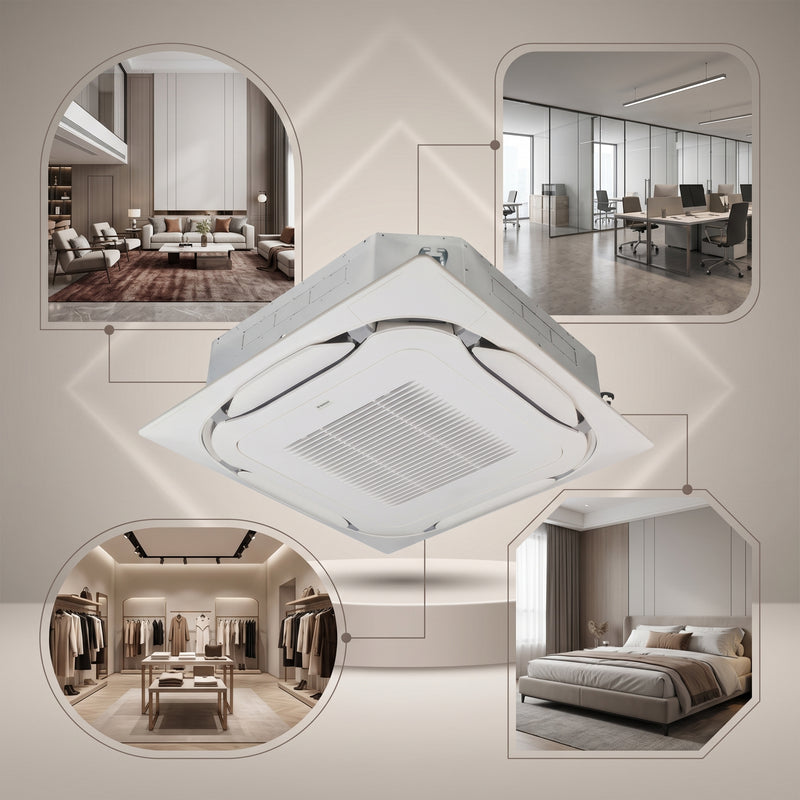 Load image into Gallery viewer, Daikin Cassette Splits for VRV Systems 0.6 Ton 2.2 kW 0.8 HP 7,500 Btu/h FXFQ20B White