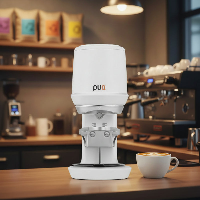 Load image into Gallery viewer, PuqPress - PRO Precision Automatic Tamper - White 58.3mm, UK Plug