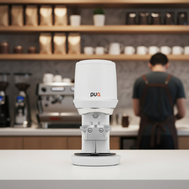 Load image into Gallery viewer, PuqPress - PRO Precision Automatic Tamper - White 58.3mm, UK Plug