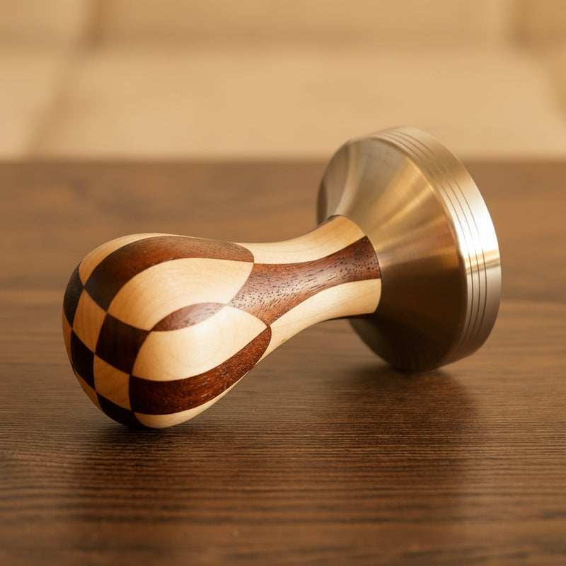 Load image into Gallery viewer, Pullman Checkerboard Barista Handle with Big Step Base, MK II 440C