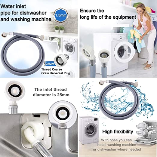 Load image into Gallery viewer, Universal Automatic Drum Cold Water Pipe Flexible 90 Degree Bend Inlet Washing Machine, Dishwasher