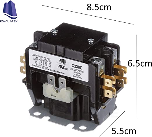 Royal Apex HVAC Air Conditioner Magnetic Contactor 30A