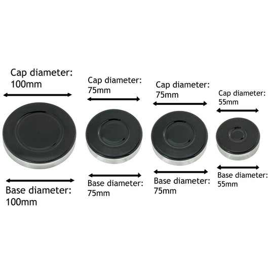 SPARES2GO (Non Universal) Gas Cooker Burner Crown and Flame Cap Kit for Ariston Hob Oven Cookers