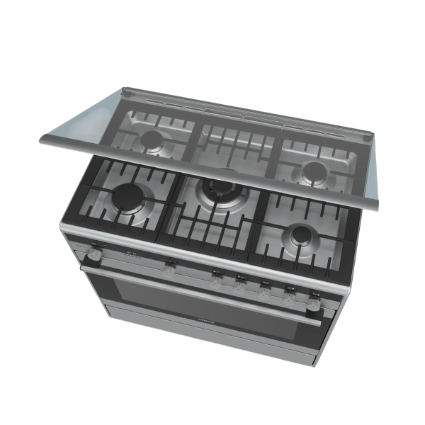 Load image into Gallery viewer, Siemens Dual fuel range cooker, HQ738357M 90cm Wok Burner with 4 kW