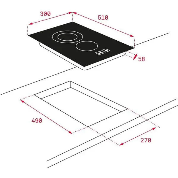 Load image into Gallery viewer, TEKA TZC 32320 BK TTC 30cm Modular Vitroceramic Hob with Touch Control