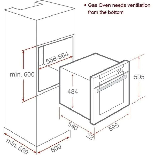 Load image into Gallery viewer, Teka Built In Gas Oven With Gas Grill HGS 740