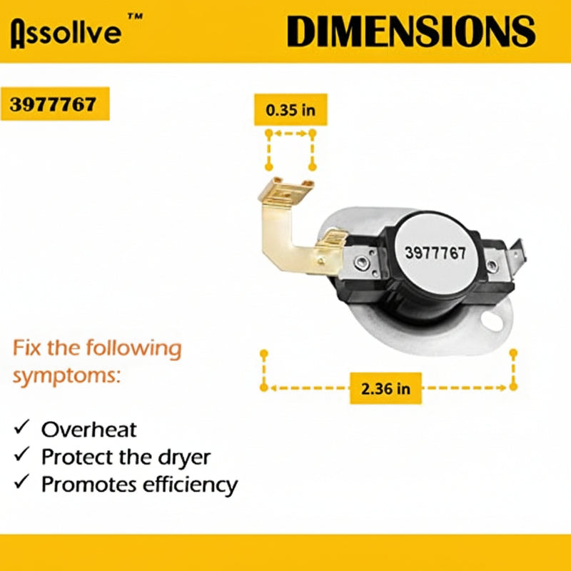 Load image into Gallery viewer, Toolsco Reliable 3977393 Thermal Fuse 3977767 Dryer Thermostat 3387134 Dryer Cycling Thermostat 3392519 Dryer