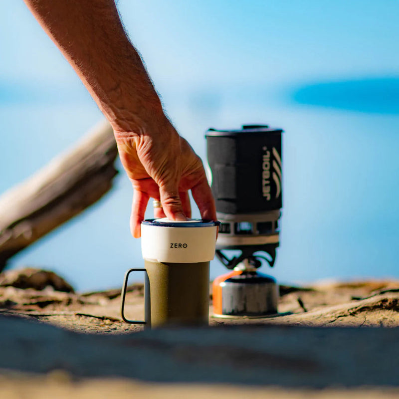 Load image into Gallery viewer, Trinity Zero Coffee Press, Portable Manual Coffee Brewer, White, 8 oz – Compact Espresso & Coffee Maker for Travel, Camping, and Home Use