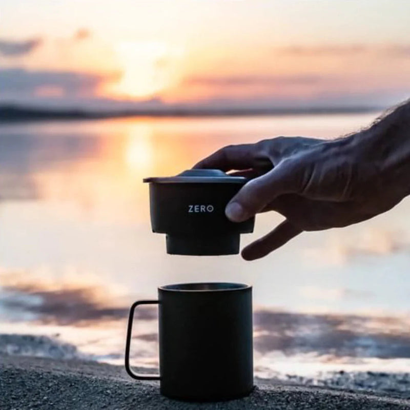Load image into Gallery viewer, Trinity Zero Coffee Press, Portable Manual Coffee Brewer, Black, 8 oz – Compact Espresso & Coffee Maker for Travel, Camping, and Home Use