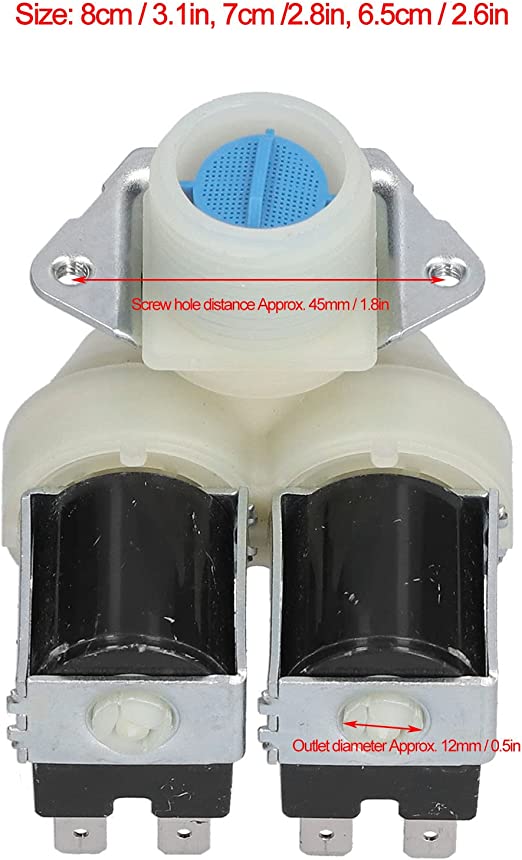 Load image into Gallery viewer, Water Inlet Solenoid Valve, Replacement Water Inlet Valve Universal for Automatic Washing Machines