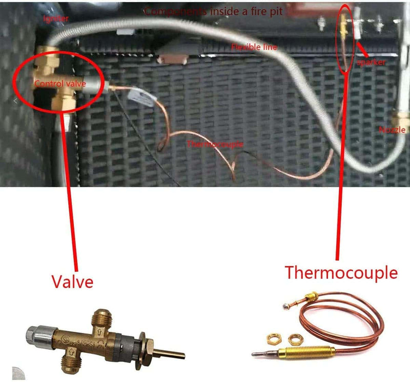 Load image into Gallery viewer, XIE Low Pressure LPG Propane Gas Fireplace Fire Pit Flame Failure Safety Control Valve Kit