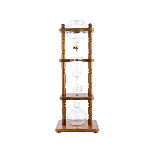 Load image into Gallery viewer, Yama Glass 6-8 Cups Cold Drip Maker Curved Brown Wood Frame