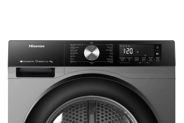 Load image into Gallery viewer, Hisense Heat Pump Dryer DH3S902BT 9kg, Auto Dry, Smart ConnectLife, Premium Black