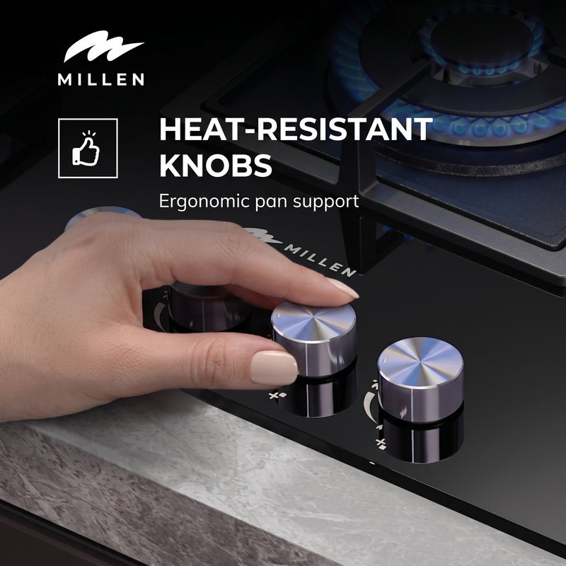 Load image into Gallery viewer, MILLEN Gas on Glass hob GHG 954 BL