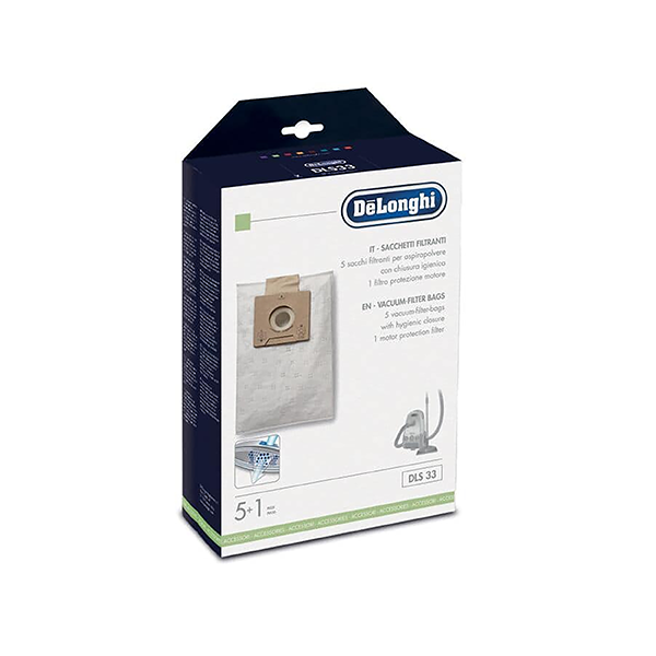 Load image into Gallery viewer, Delonghi Microfiber Vacuum Cleaner Bags 5 Pieces DLS35 Colombina 5519210141