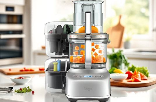 Kitchen appliance with food processor on a kitchen counter