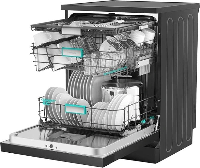 Load image into Gallery viewer, Hisense Freestanding Dishwasher HS673C90BME 16 Place Settings, ConnectLife, Premium Black