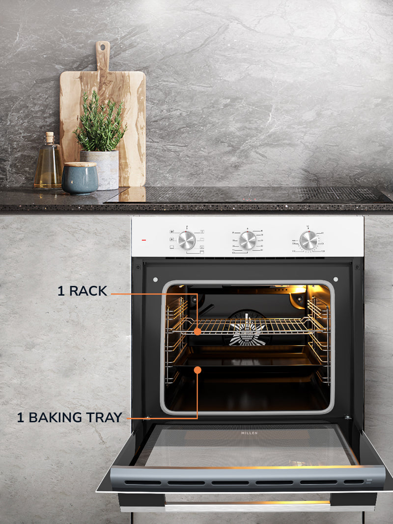 Load image into Gallery viewer, Millen 60cm Built-in Electric Oven MEO 6001 WH 7 Cooking Modes 2352W, 3 Year Warranty (Copy)
