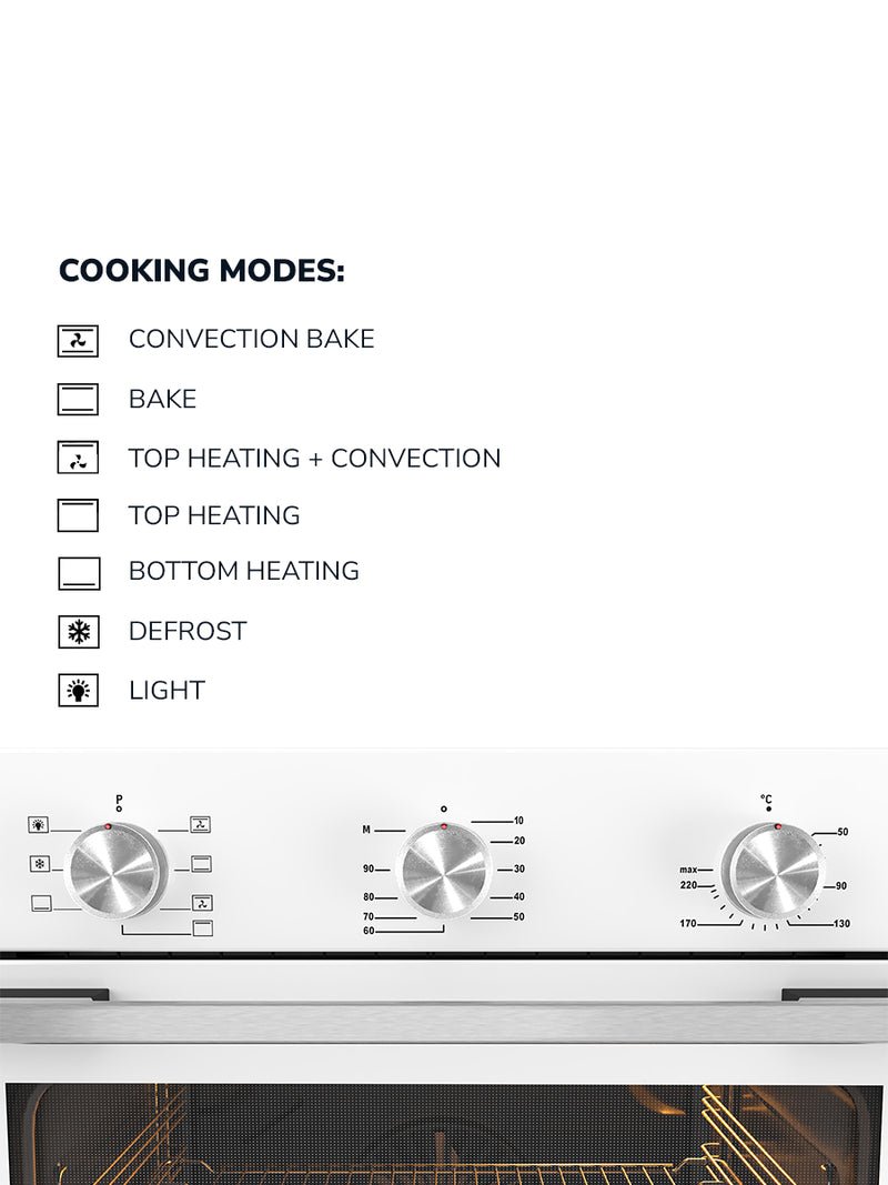 Load image into Gallery viewer, Millen 60cm Built-in Electric Oven MEO 6001 WH 7 Cooking Modes 2352W, 3 Year Warranty (Copy)